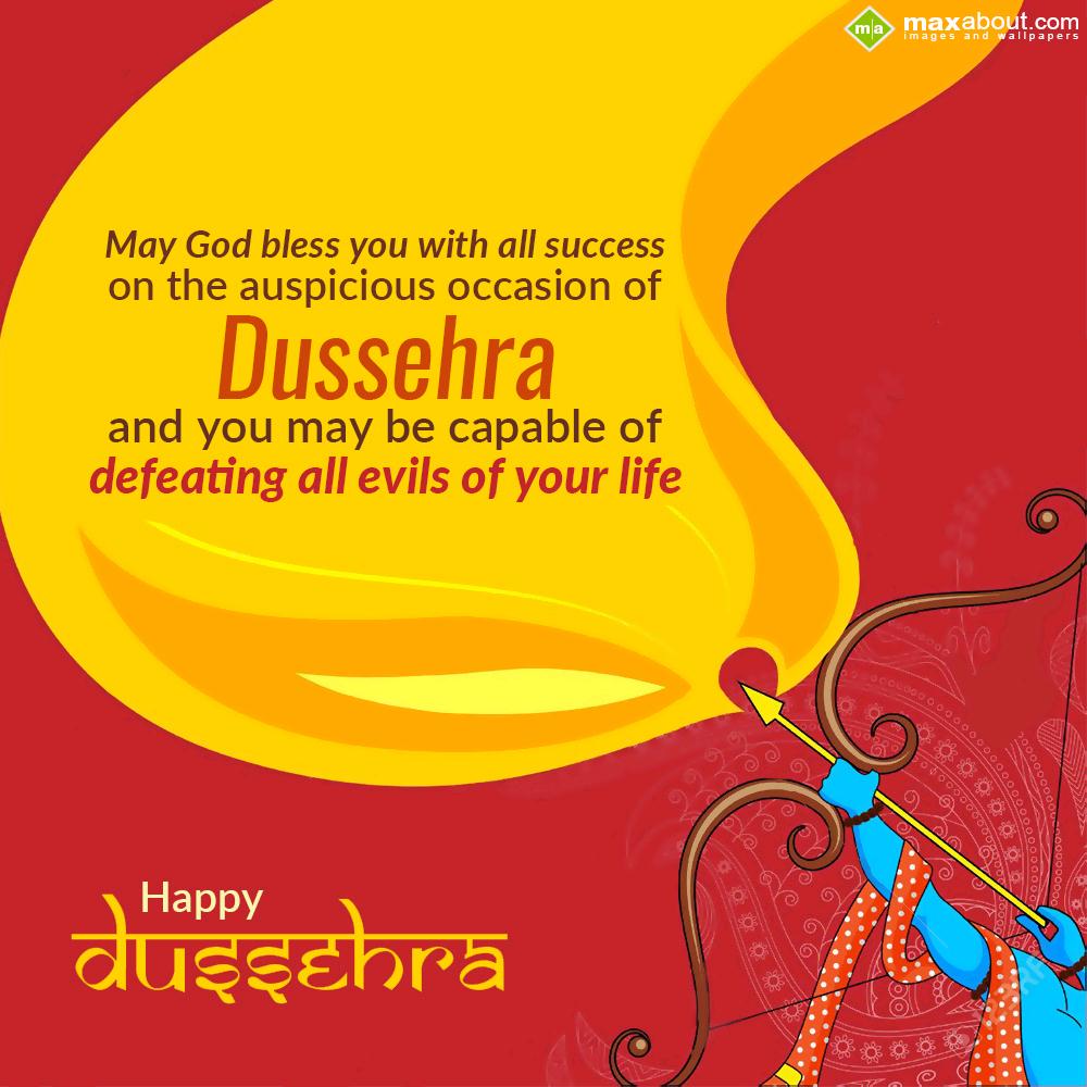 may god bless you with all success - 2022 Dussehra Wishes, Images, Greetings, Messages [Happy Dussehra] may god bless you with all success