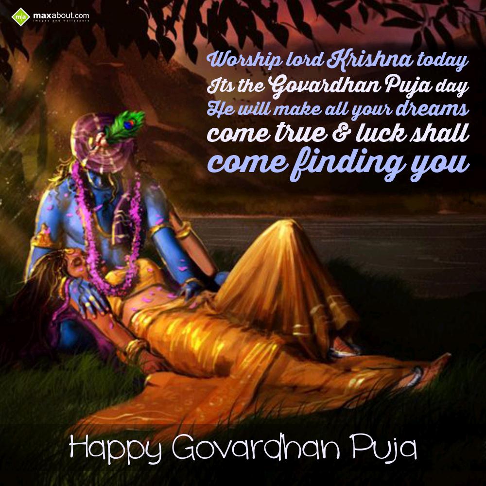 worship lord krishna today - 2022 Govardhan Puja Wishes, HD Images, Greetings And Messages worship lord krishna today